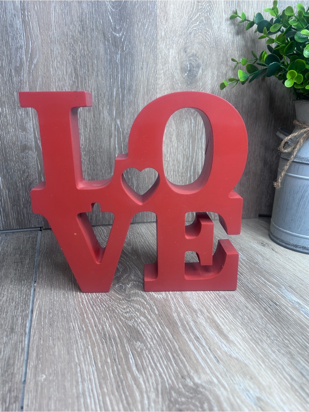 Bold Red LOVE Sculpture • Modern Pop Art Decor • Valentine’s Gift • Home Accent